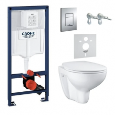 Комплект инсталляции с подвесным унитазом GROHE Rapid SL с сиденьем и кнопкой 39586000
